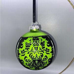 Disney The Haunted Mansion Glass Ball Christmas Ornament - Green Hard to Find